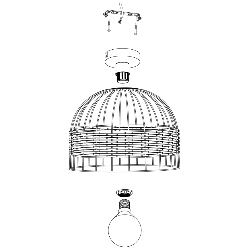 Eglo 43398 - Takbelysning ANVeke 1xE27/60W/230V
