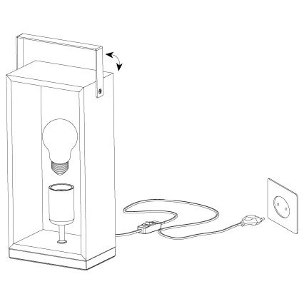 Eglo 43415 - Bordslampa FAMBOROUGH 1xE27/40W/230V