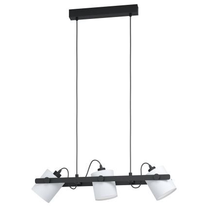 Eglo 43426 - Ljuskrona med snöre HORNTREE 1 3xE27/28W/230V