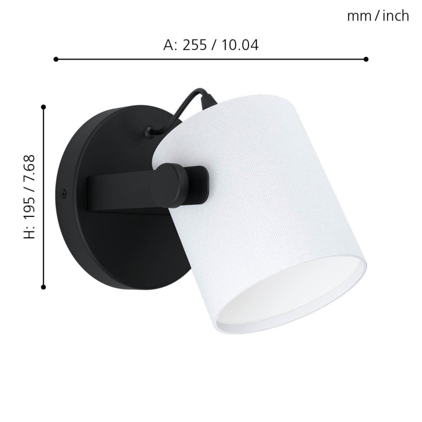 Eglo 43427 - Väggbelysning HORNTREE 1 1xE27/28W/230V