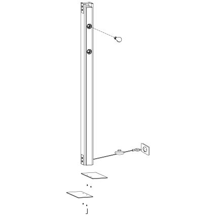 Eglo 43471 - Golvlampa LAYHAM 4xE27/60W/230V