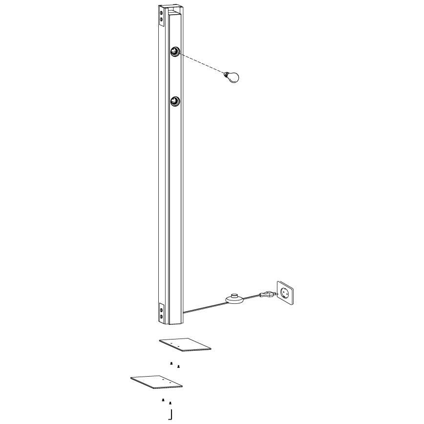 Eglo 43471 - Golvlampa LAYHAM 4xE27/60W/230V