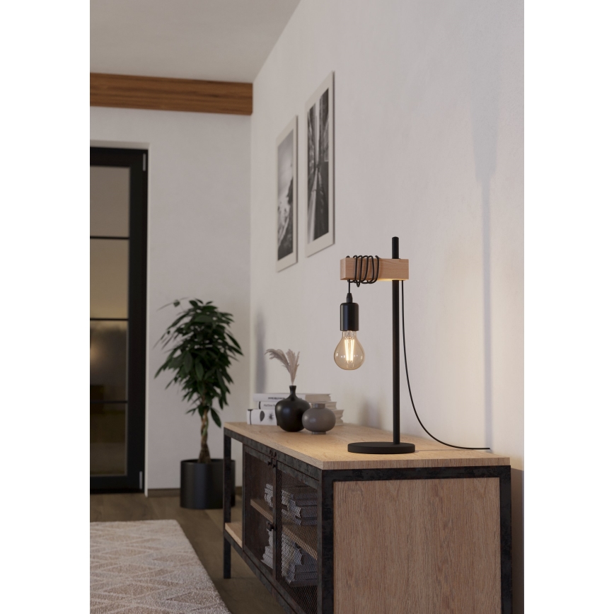 Eglo - Bordslampa TOWNSHEND 1xE27/10W/230V - FSC certifierade