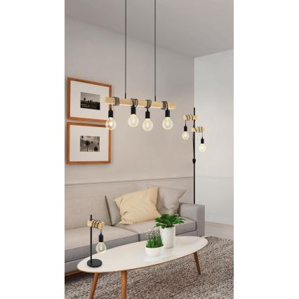 Eglo - Bordslampa TOWNSHEND 1xE27/10W/230V - FSC certifierade