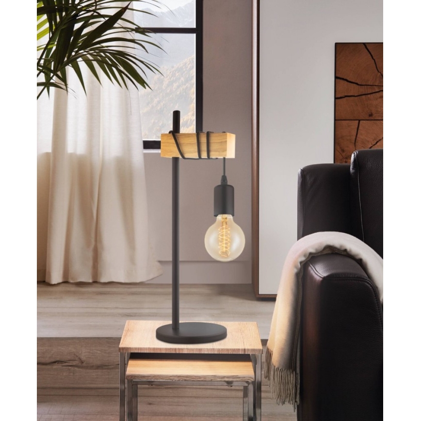 Eglo - Bordslampa TOWNSHEND 1xE27/10W/230V - FSC certifierade