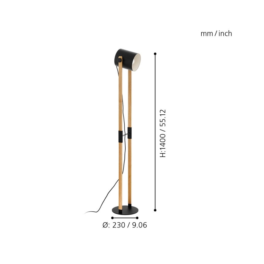Eglo - Golvlampa 1xE27/28W/230V - FSC certifierade
