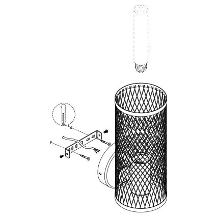 Eglo - Vägglampa  1xE27/40W/230V