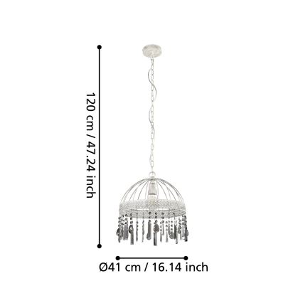 Eglo - Takkkrona på ett snöre  1xE27/40W/230V