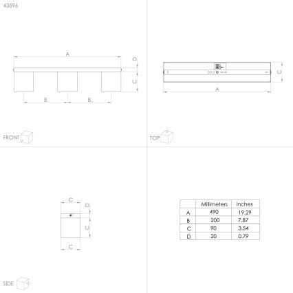 Eglo - Surface-mounted takkrona  3xE27/40W/230V