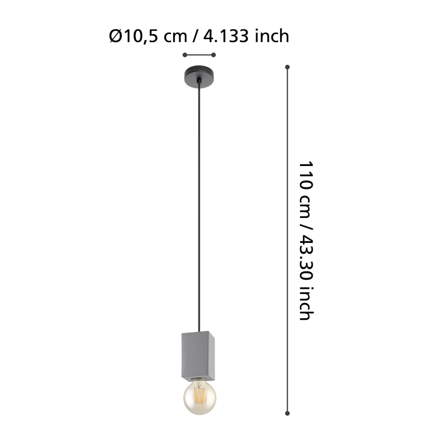 Eglo - Takkkrona på ett snöre  1xE27/40W/230V