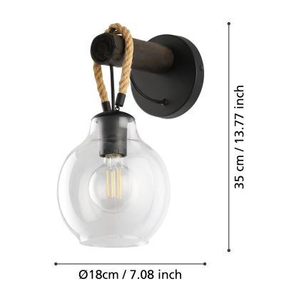 Eglo - Vägglampa  1xE27/40W/230V