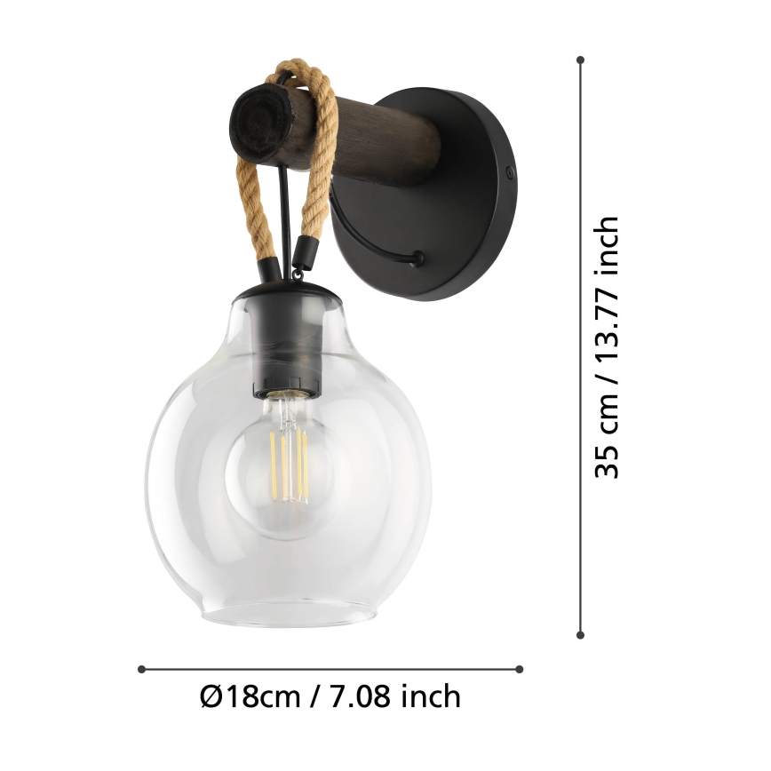 Eglo - Vägglampa  1xE27/40W/230V