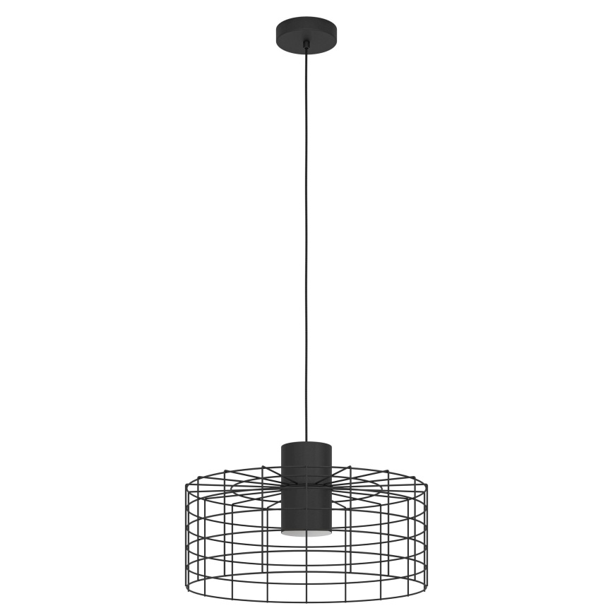 Eglo - Takkkrona på ett snöre  1xE27/40W/230V d. 48 cm svart 
