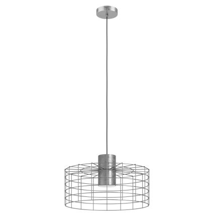 Eglo - Takkkrona på ett snöre  1xE27/40W/230V d. 48 cm silver