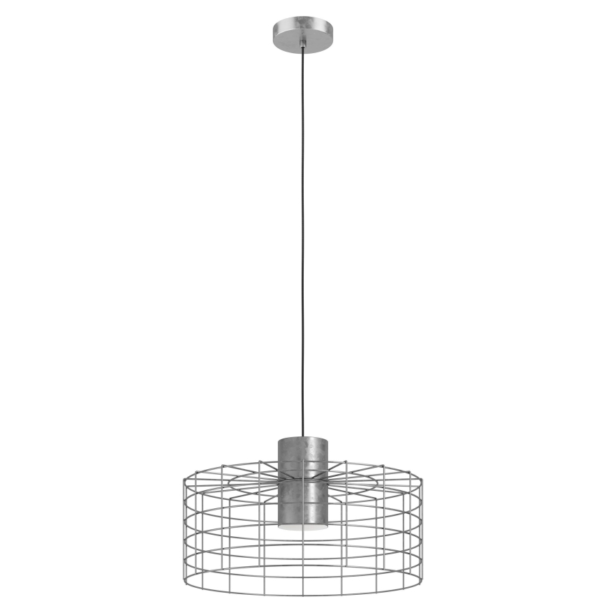 Eglo - Takkkrona på ett snöre  1xE27/40W/230V d. 48 cm silver
