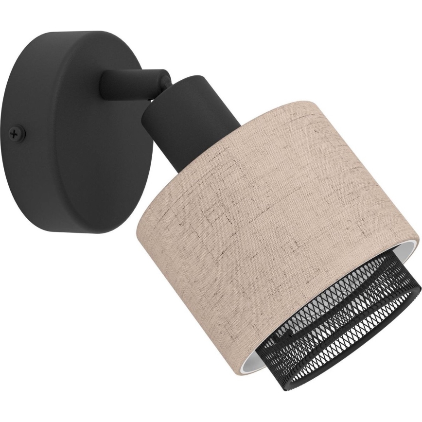 Eglo - Väggspotlight 1xE14/40W/230V svart/beige
