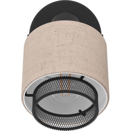 Eglo - Väggspotlight 1xE14/40W/230V svart/beige