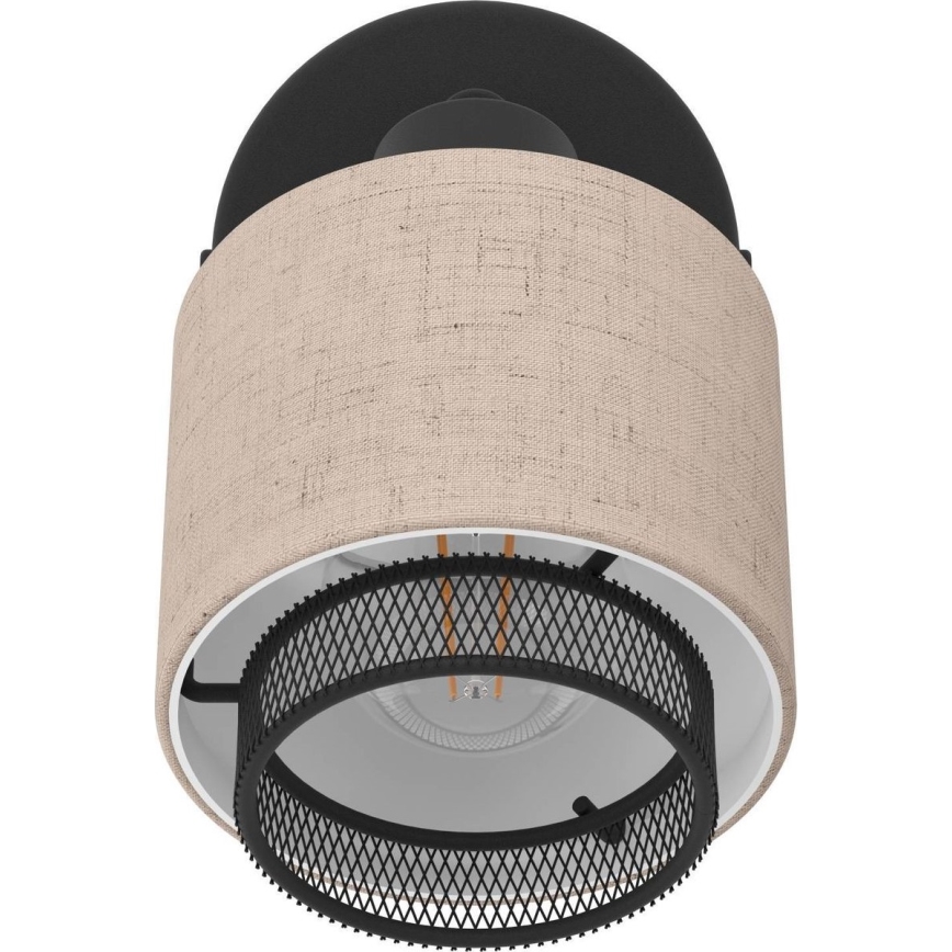 Eglo - Väggspotlight 1xE14/40W/230V svart/beige