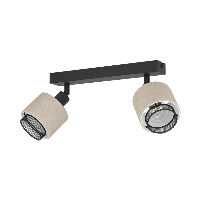 Eglo - Vägglampa 2xE14/40W/230V svart/beige