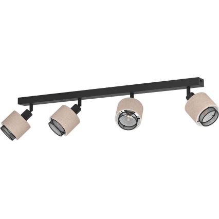 Eglo - Spotlight 4xE14/40W/230V svart/beige