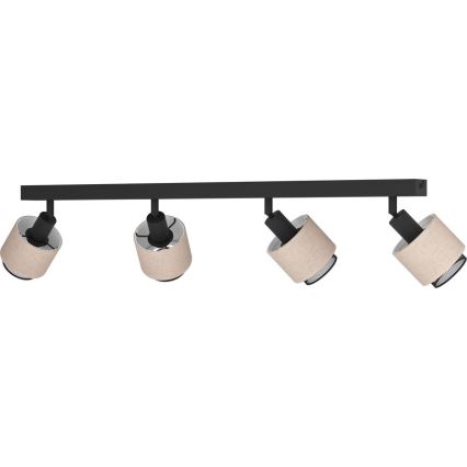 Eglo - Spotlight 4xE14/40W/230V svart/beige