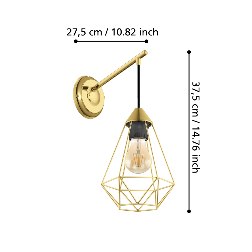 Eglo - Vägglampa  1xE27/60W/230V