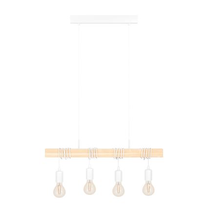 Eglo - Ljuskrona med textilsladd TOWNSHEND 4xE27/60W/230V - FSC certifierade