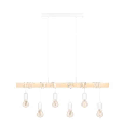 Eglo - Taklampa med vajer TOWNSHEND 6xE27/60W/230V