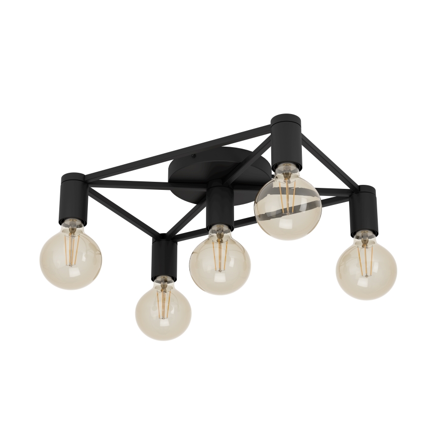 Eglo - Taklampa 5xE27/40W/230V svart