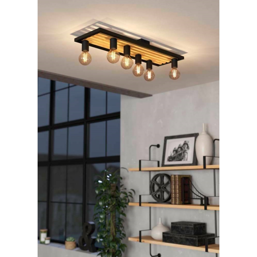 Eglo - Taklampa 6xE27/40W/230V