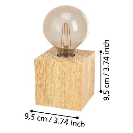 Eglo - Bordslampa 1xE27/40W/230V beige