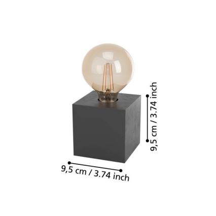 Eglo - Bordslampa 1xE27/40W/230V antracit