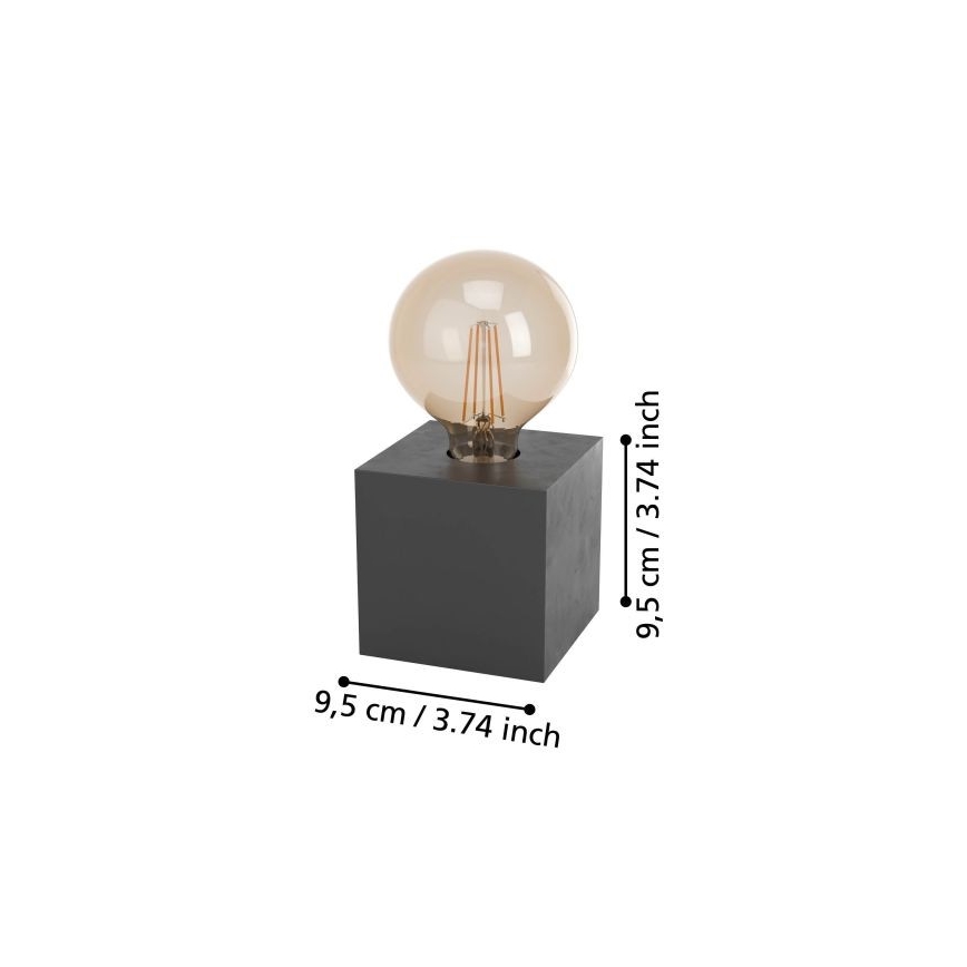 Eglo - Bordslampa 1xE27/40W/230V antracit