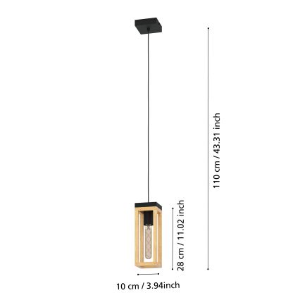 Eglo - Taklampa 1xE27/40W/230V
