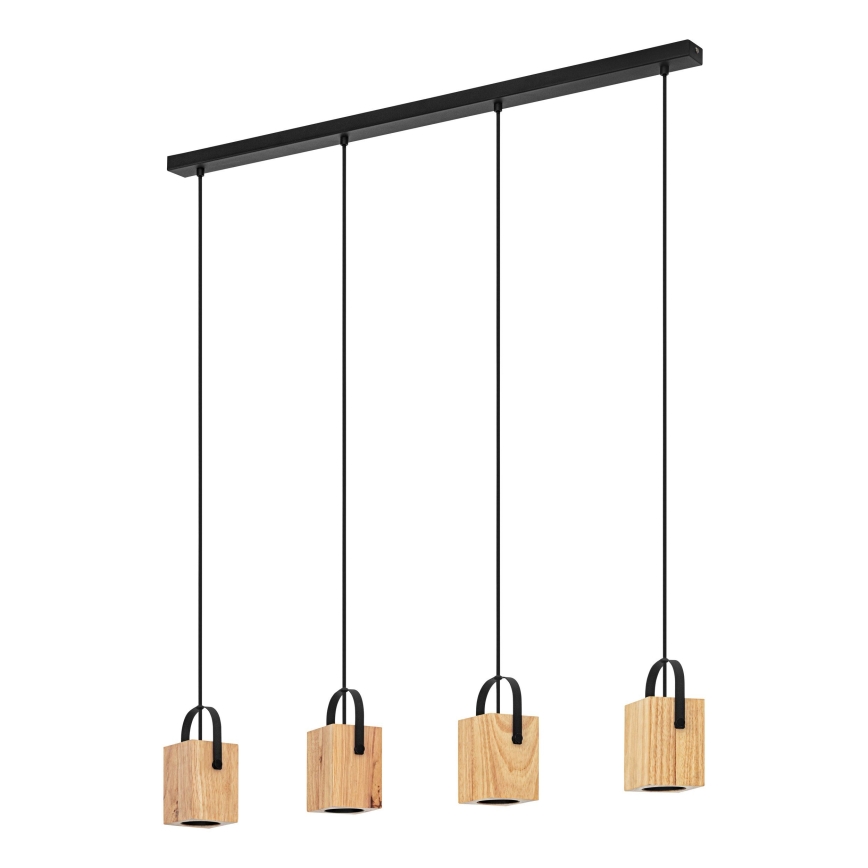 Eglo - LED ljuskrona med textilsladd 4xGU10/3W/230V