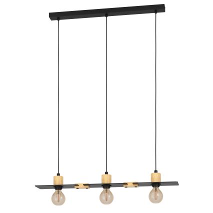 Eglo - Ljuskrona med textilsladd 3xE27/40W/230V