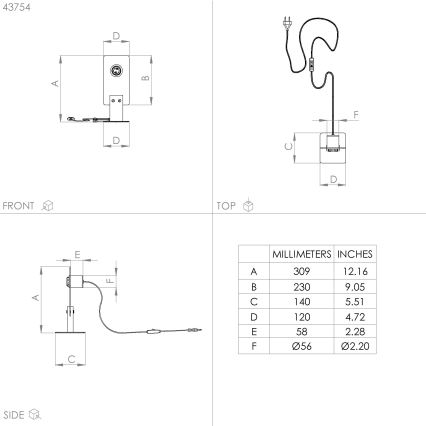 Eglo - Bordslampa 1xE27/40W/230V