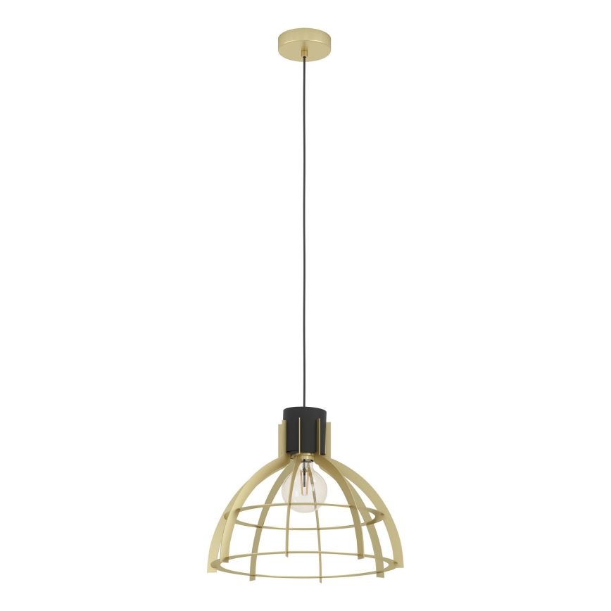 Eglo - Ljuskrona med textilsladd 1xE27/40W/230V guld