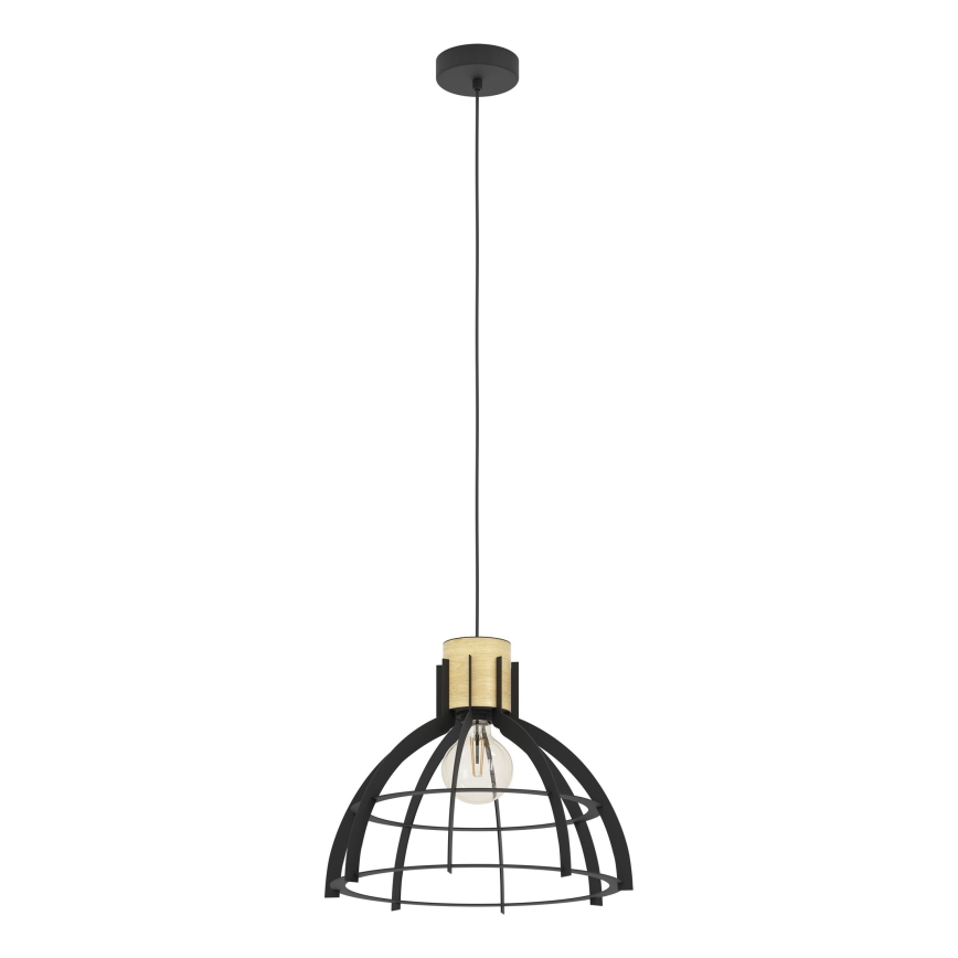 Eglo - Ljuskrona med textilsladd 1xE27/40W/230V svart