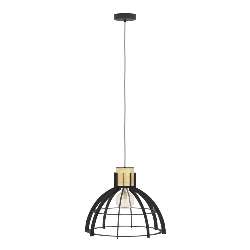 Eglo - Ljuskrona med textilsladd 1xE27/40W/230V svart