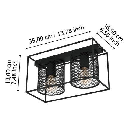 Eglo - Taklampa 2xE27/40W/230V
