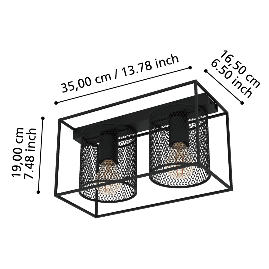 Eglo - Taklampa 2xE27/40W/230V