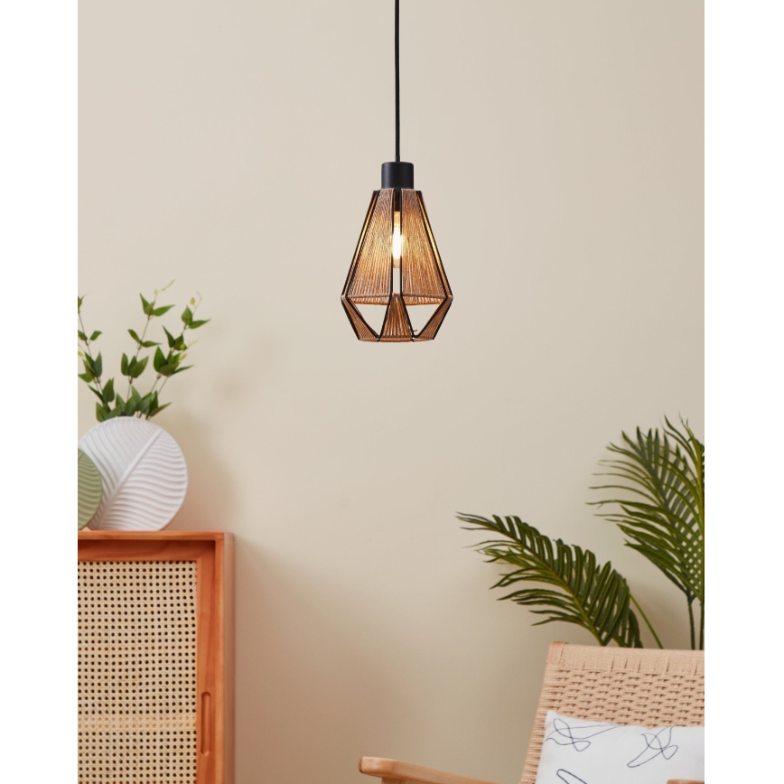Eglo - Ljuskrona med upphängningsrem 1xE27/40W/230V