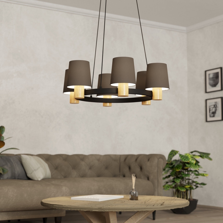 Eglo - Taklampa med 6xE27/40W/230V