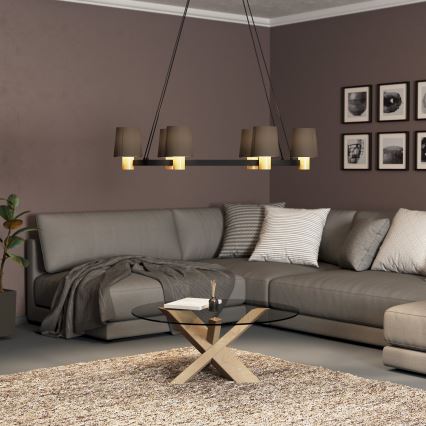 Eglo - Ljuskrona med upphängningsrem 6xE27/40W/230V