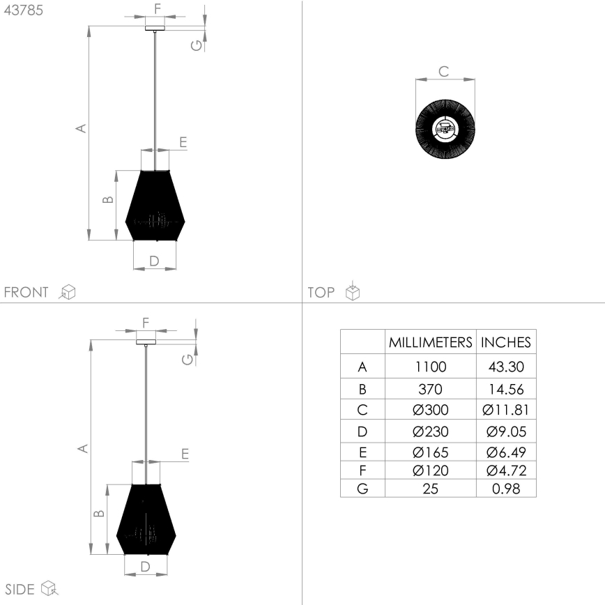 Eglo - Taklampa 1xE27/40W/230V