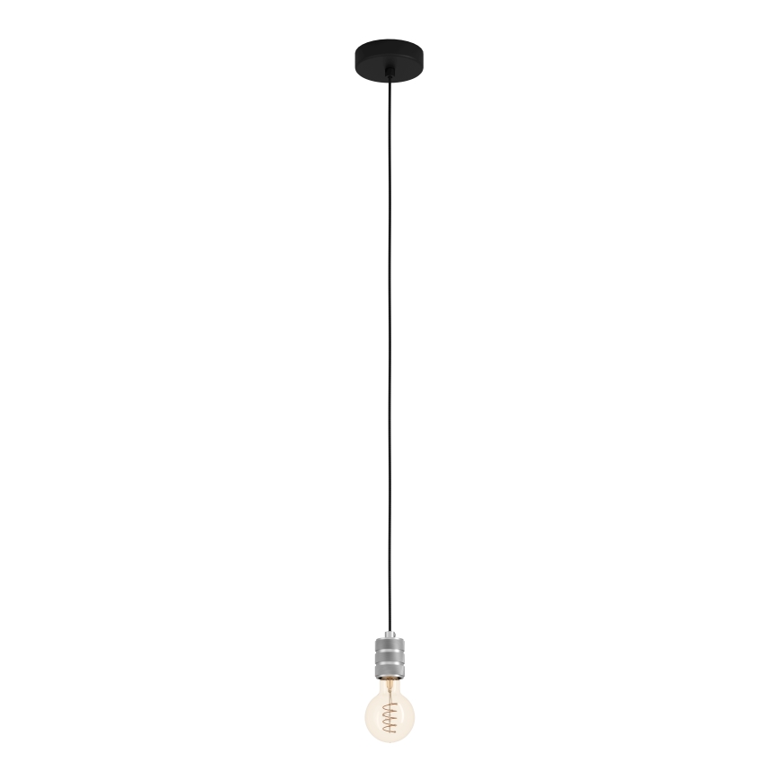 Eglo - Ljuskrona med upphängningsrem 1xE27/40W/230V krom