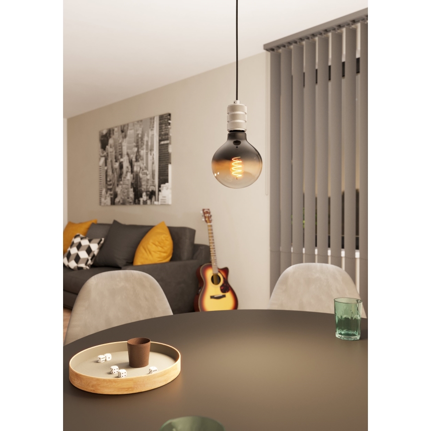 Eglo - Ljuskrona med upphängningsrem 1xE27/40W/230V krom