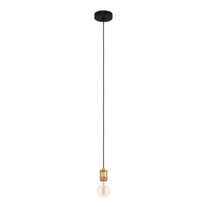 Eglo - Ljuskrona med upphängningsrem 1xE27/40W/230V gyllene