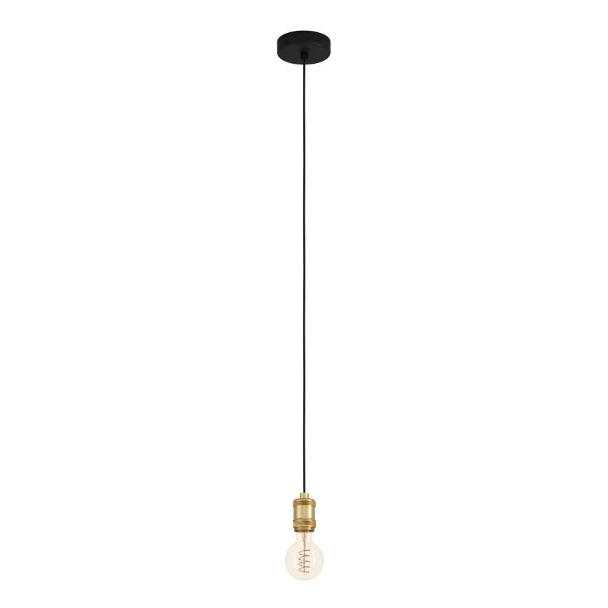 Eglo - Ljuskrona med upphängningsrem 1xE27/40W/230V gyllene